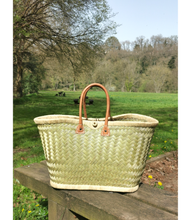 Large woven straw basket, natural tote bag Large