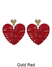 Rattan Earring Hand Woven Earring, Natural Woven Earring, St: Turquoise