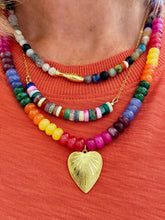 Ashia Beaded Fish Necklace: Amazonite