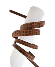 Skinny Wrap - Chocolate Alligator - OS