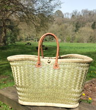Large woven straw basket, natural tote bag Large