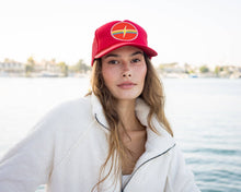 Electric Rainbow Trucker Hat Red: Red
