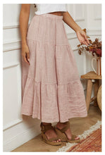 Linen Tier Skirt : Chocolate