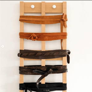 Skinny Wrap Belt - Charcoal Shimmer - OS