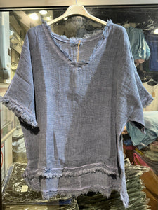 Fringe Blouse: Taupe
