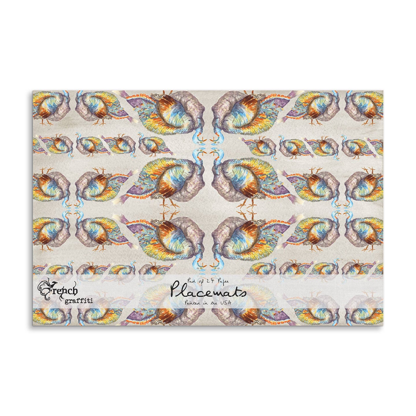 Colorful Turkey Paper Placemats