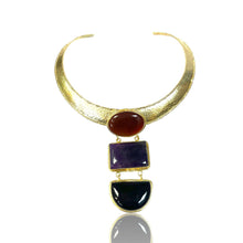 Bella Choker: Carnelian, Amethyst & black onyx