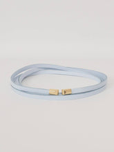 Grained leather rope belt BK007: Yellow