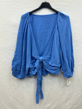 Cotton gauze tie bolero One Size