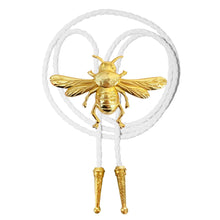 Gold Bumblebee Bolo Tie: Grey