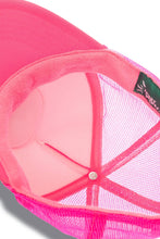 Electric Rainbow Trucker Hat in Pink: Pink