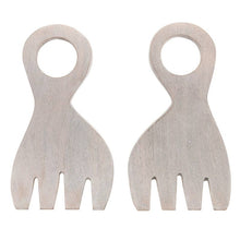 Wood Salad Serving Set: 7" L x 4" W