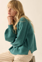 Solid Round Neck Raglan Sleeve Sweater: M / TAUPE