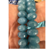 Smooth Blue Denim  Agate 12mm Roundels