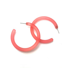 XL Jelly Hoop Earrings - 2 inch: Amethyst