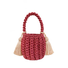 Amalfi Bucket Bag Mini With Tassels: Sand / Short strap (4")