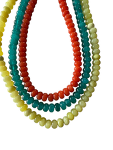 Lilly Gemstone Bead Necklace multi-color 8mm opals jade : Sienna
