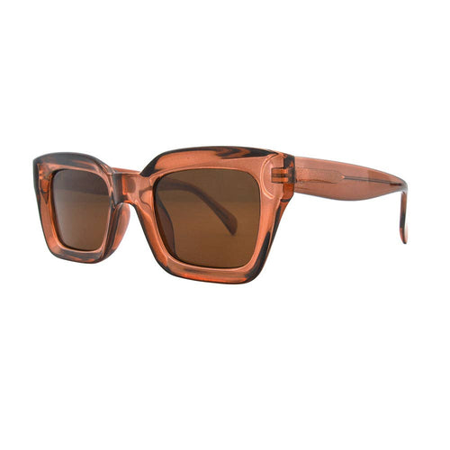DELPHI | Transparent Brick / Brown Lens | Polarized Sunglasses