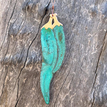 Chili Peppers Copper Christmas Ornament