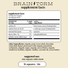 Brainstorm — mushroom chocolate supplement for focus