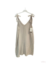 Short dress with adjustable cotton gauze straps One Size