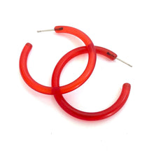 XL Jelly Hoop Earrings - 2 inch: Denim