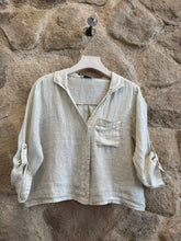 Linen Blouse: White One Size