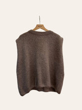 MOHAIR AND WOOL SLEEVELESS CREW NECK SWEATER/VEST