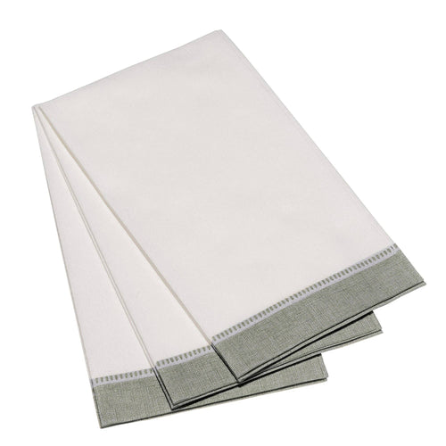25ct Carlstitch Guest Towels (33x40cm): Misty Green