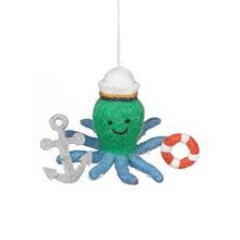 Handmade Felt Captain Odin the Octopus Sealife Decoration