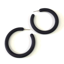 XL Jelly Hoop Earrings - 2 inch: Denim
