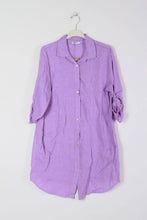 Short Linen Dresse One Size Blue Jeans