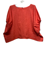 Fuchsia Linen Blouse : Balloon Sleeve
