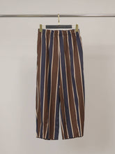Striped elastic-waist pants TDM67625PCST: Blue