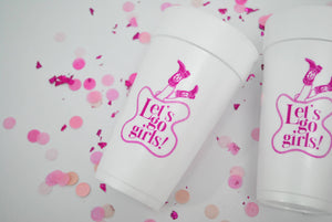 20oz. Styrofoam Cup 10 Pack Sleeve {Let's Go Girls Rodeo}