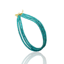 Disc Bead Necklaces: Sky blue