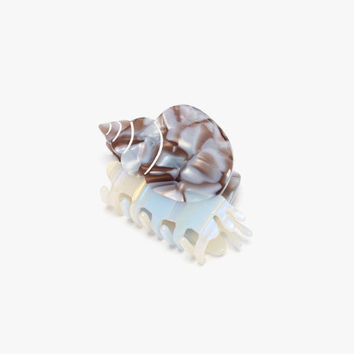 Blue Whelk Sea Snail Shell Women's Acetate Hair Claw Clip