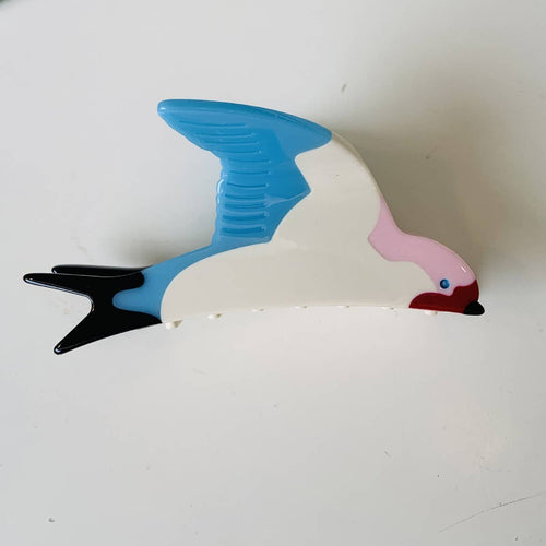 FASHIONABLE WHITE SWAN ACETIC ACID HAIR CLIP_CWAHA0549: TYPE6 / (OS) 2