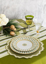 Green Stripe Paper Table Runner