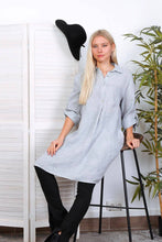Short Linen Dresse One Size Taupe
