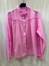 Cotton ruffled shirt @88270_ChVolantUni: Light beige