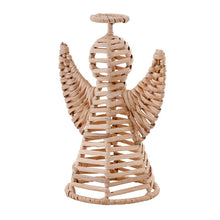 Wicker Angel - 8.25" H: Iron ,  Wicker / 8" H x 6" W x 4.5" D