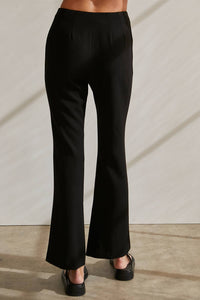 CP8489 - Noelle Front Slit Flare Pants: Xs / BLACK