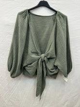 Cotton gauze tie bolero One Size