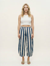 Striped pants with elastic waistband TDM67625-5: Blue