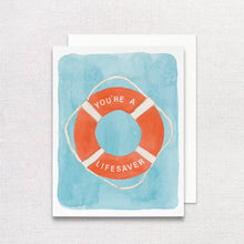 You're a Lifesaver Greeting Card | Coastal Thank You Card