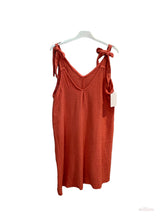 Short dress with adjustable cotton gauze straps One Size