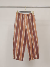 Striped elastic-waist pants TDM67625PCST: Blue