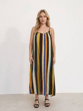 Long flowing dress CWM2675: Mustard