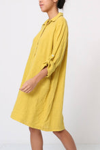 Short Dress Linen Jeans Blue One Size